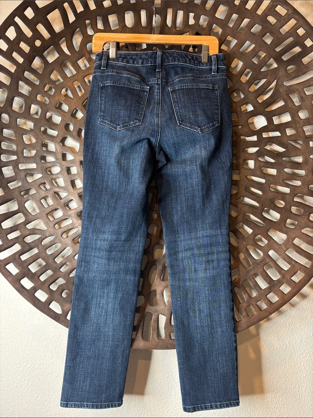 π Talbots Dark Wash Straight Leg Jeans Womenβs 4P Stretch Denim Petite π - Picture 2 of 12